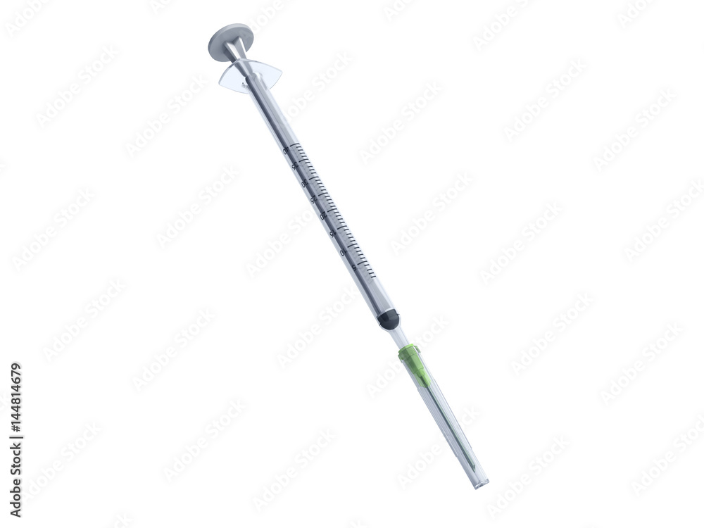 single-use syringe 3d render no shadow image single-use syringe 3d render no shadow image