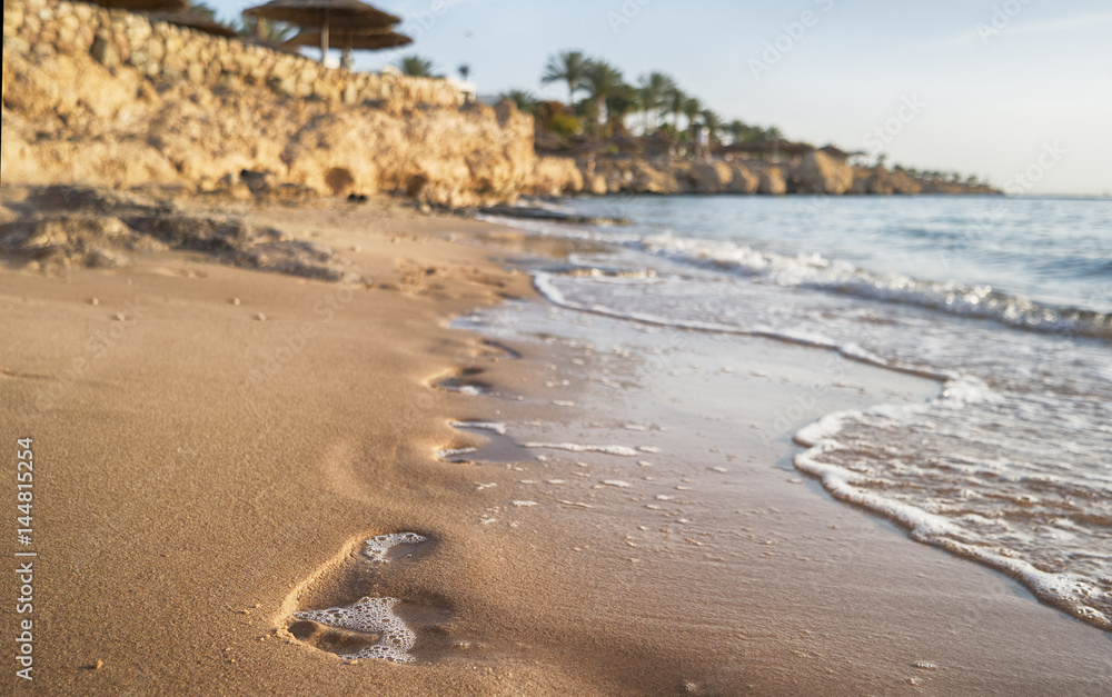 Footprint on the beach Footprint on the beach