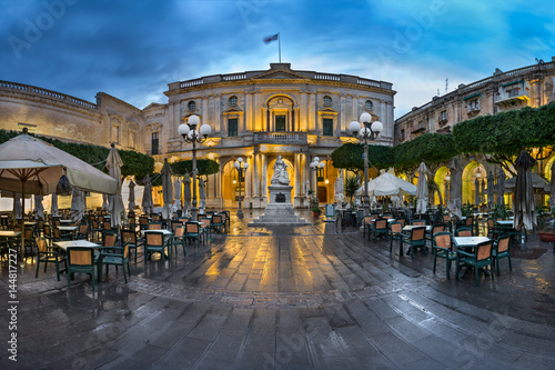 National Library of Malta in the Morning, Valletta, Malta