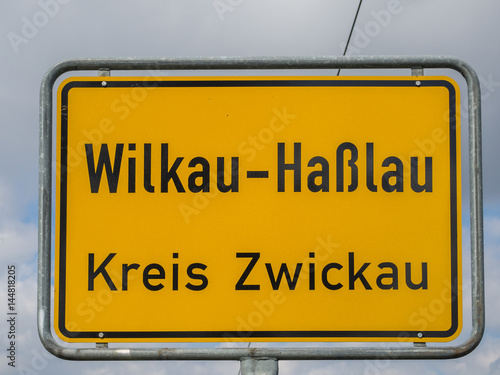 Wilkau-Haßlau Ortstafel © Animaflora PicsStock