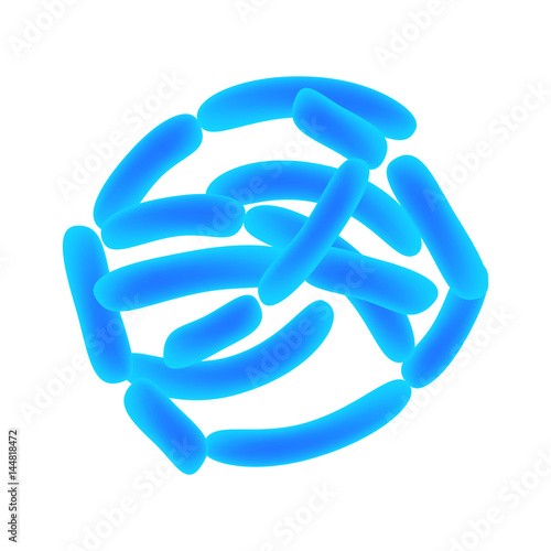 Lactobacillus. Infographics. Vector illustration on isolated background.