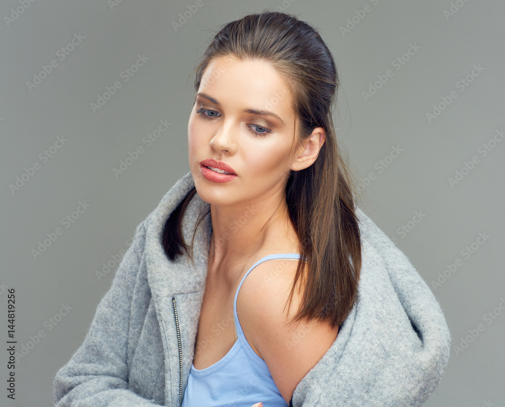 Beauty portrait of young female model Beauty portrait of young female model