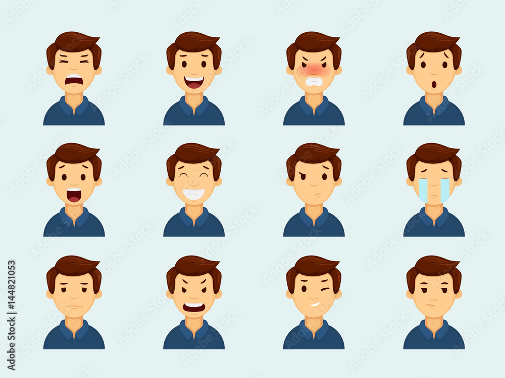 Man emoji set Man emoji set