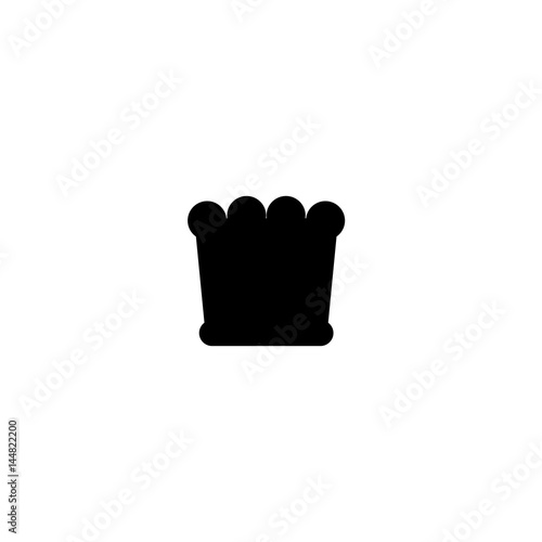 Pictogram chef hat icon. Black icon on white background.