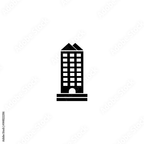Pictogram multistory building icon. Black icon on white background.
