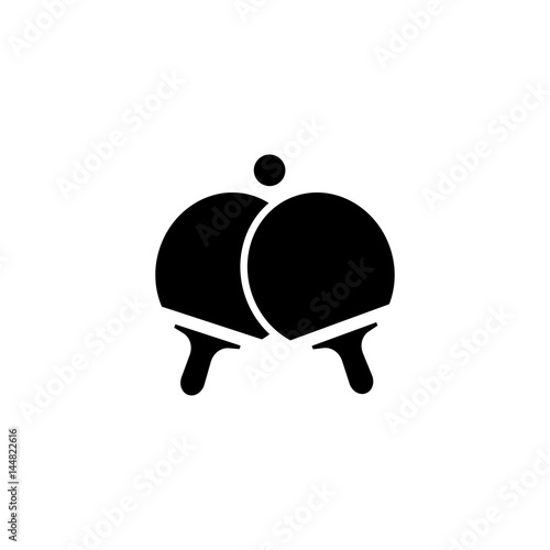 Pictogram ping pong icon. Black icon on white background.