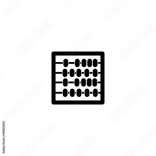 Pictogram abacus icon. Black icon on white background.