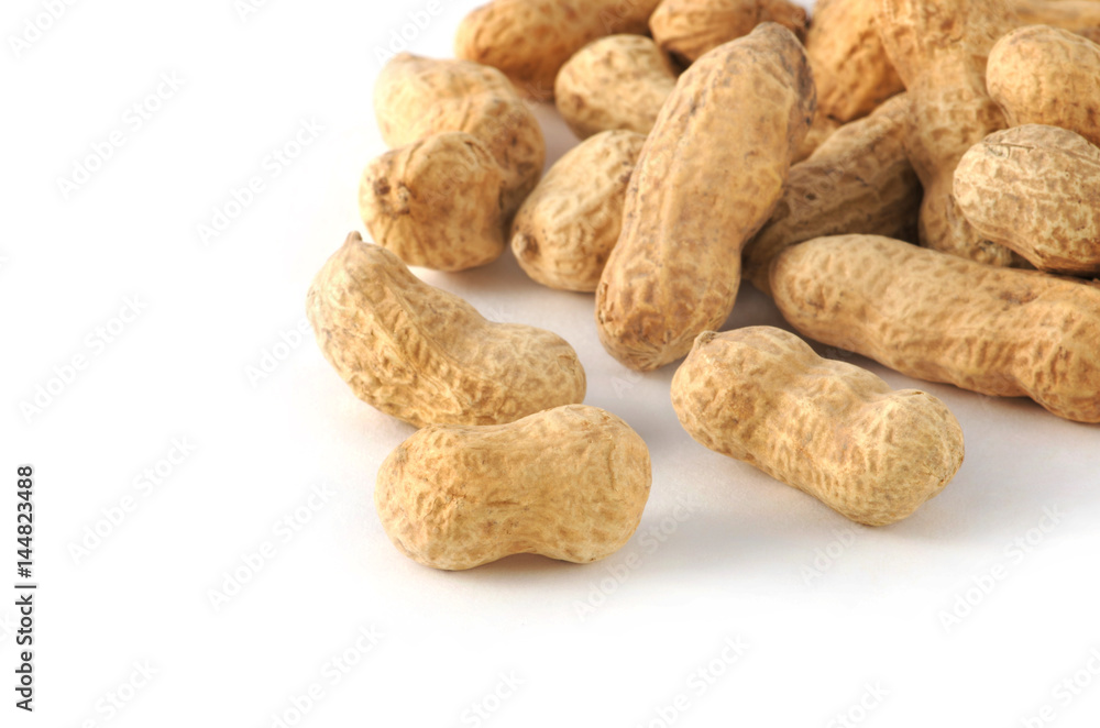 Dried peanuts in closeup Dried peanuts in closeup