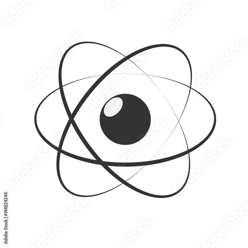 model of atom. atom icon. vector illustration