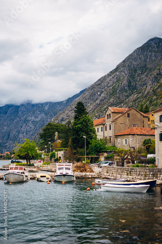 Yachts and boats in the Adriatic Sea, in Montenegro © Nadtochiy