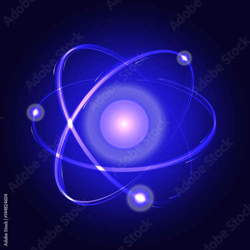 model of atom. atom icon. vector illustration