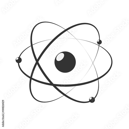 model of atom. atom icon. vector illustration