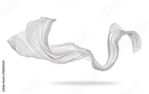 Photo Smooth elegant white cloth on white background