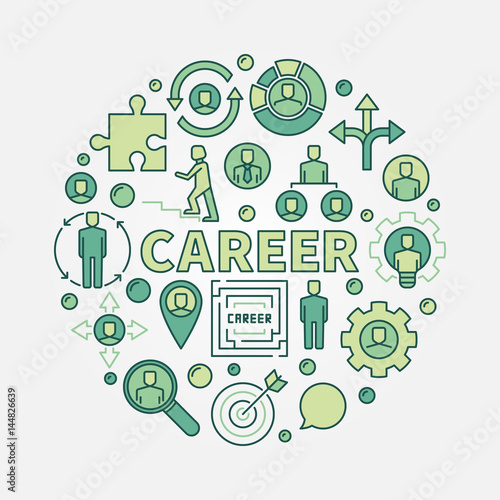 Career opportunities colorful illustration