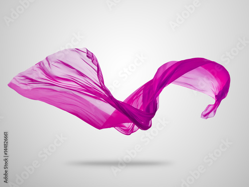 Smooth elegant pink cloth on grey background