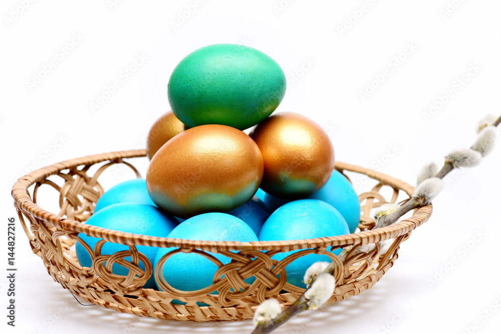 traditional eggs painted in bright color inside pottle traditional eggs painted in bright color inside pottle