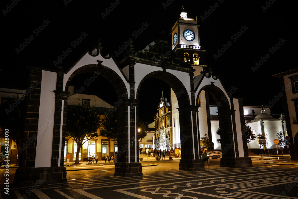 Portas da cidade Arch, Ponta Delgada, Sao Miguel island, Azores, Portugal