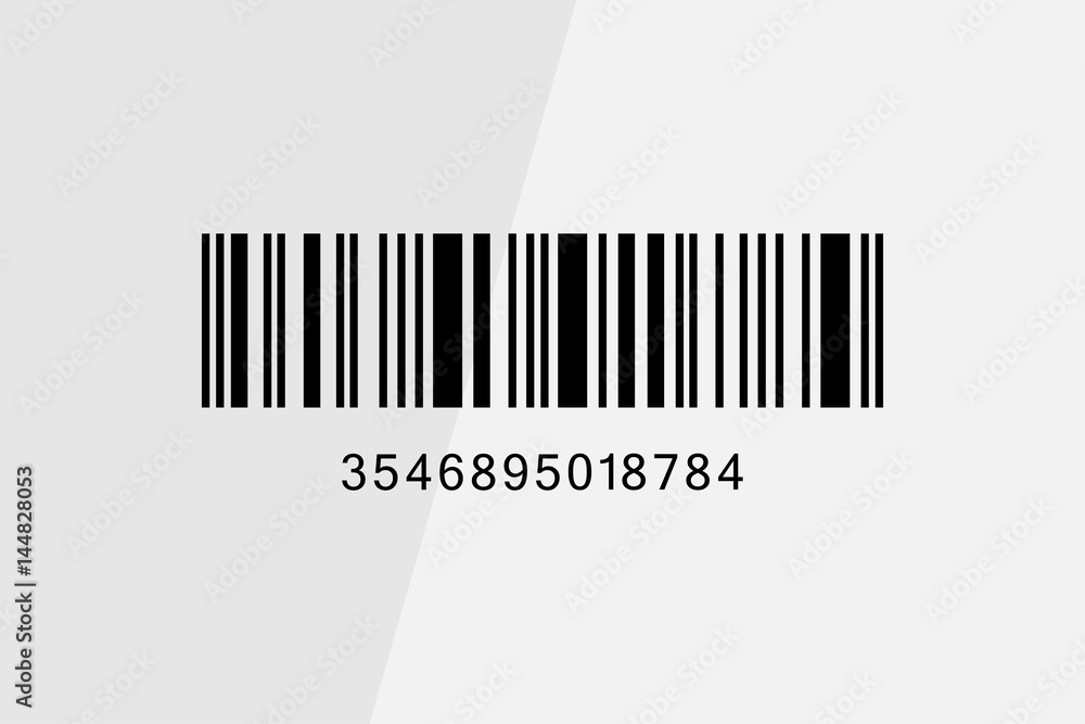 Realistic Barcode icon isolated Adobe Stock