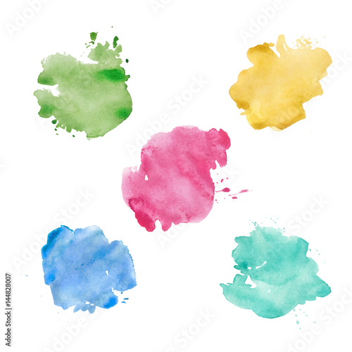 Watercolor spots set
