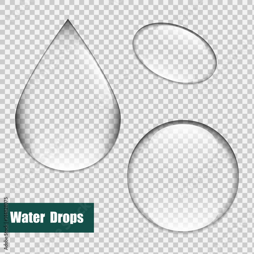 Bubbles set, Water Drops set. Glass sphere
