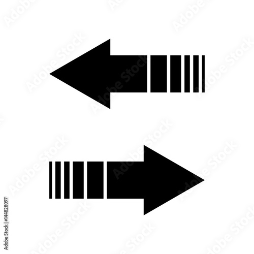 Arrow black icon. Arrow in flat style for your design