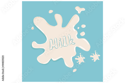Milk Splash. Vector illustration. © churlyl