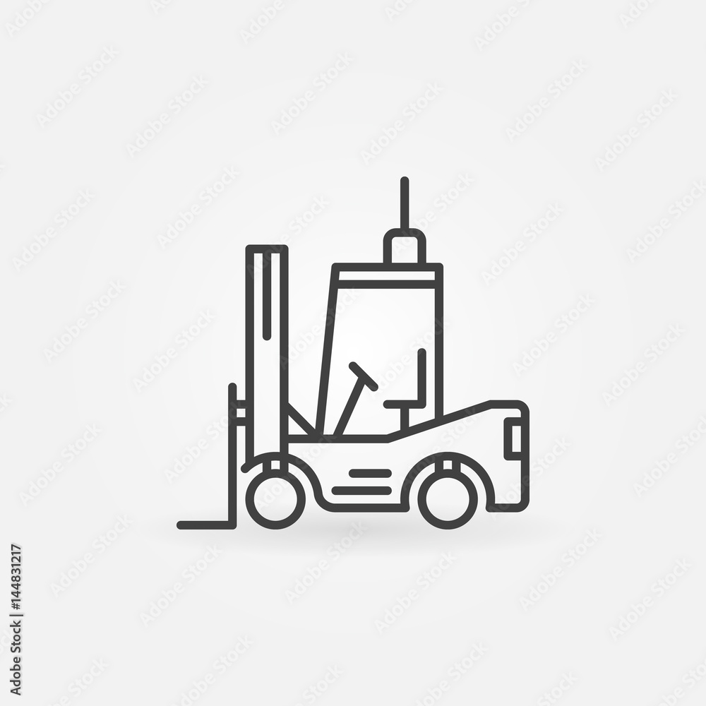 Forklift outline icon