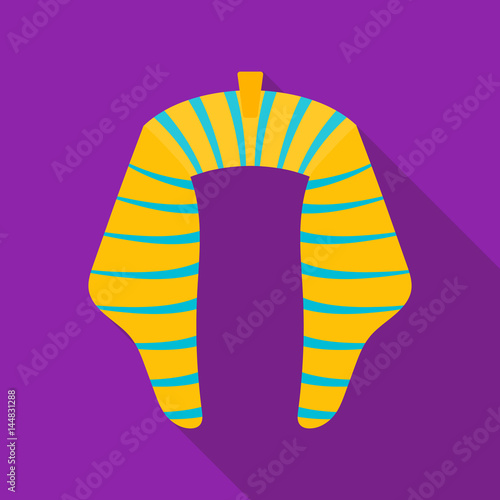 Nemes icon in flat style isolated on white background. Hats symbol stock vector illustration.