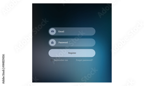 Login form for web site in flat style photo
