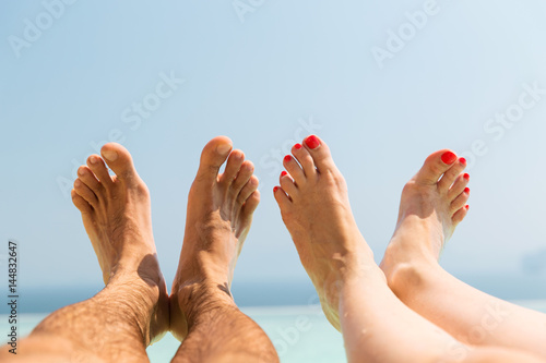 couple of feet on beach