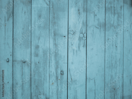 Texture of light blue painted wooden surface