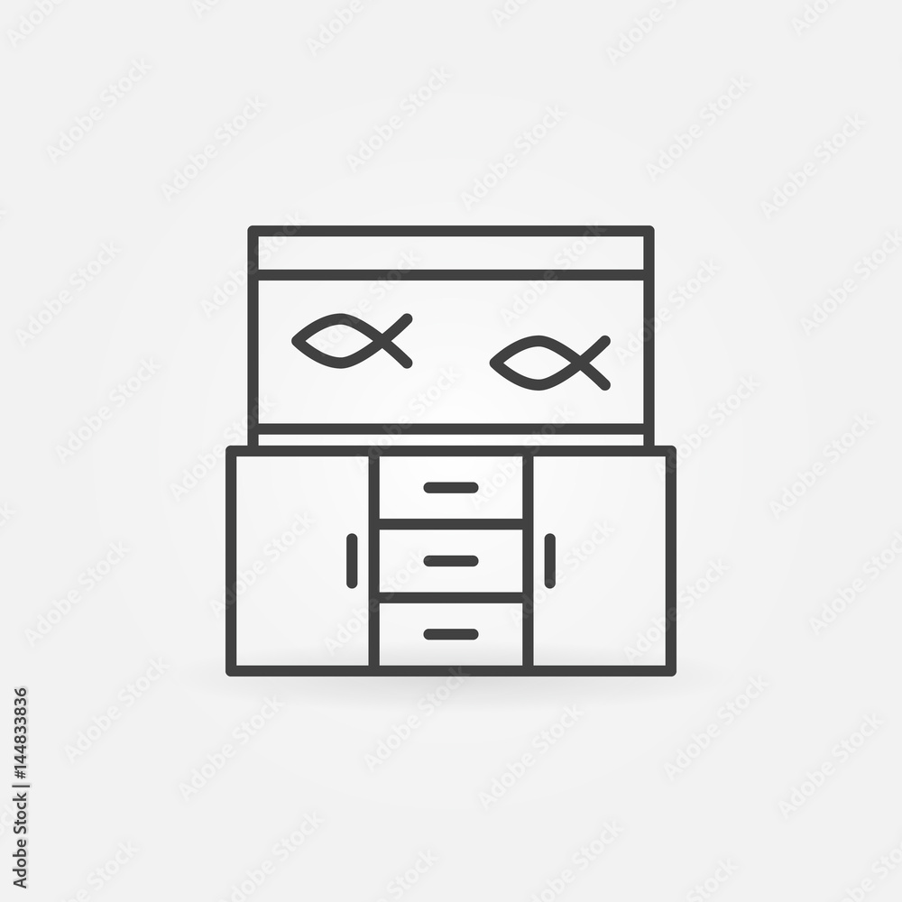 Aquarium on the table icon Aquarium on the table icon