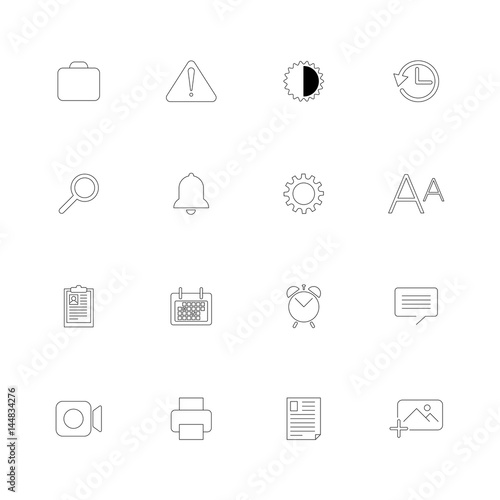 Set of 16 universal icons