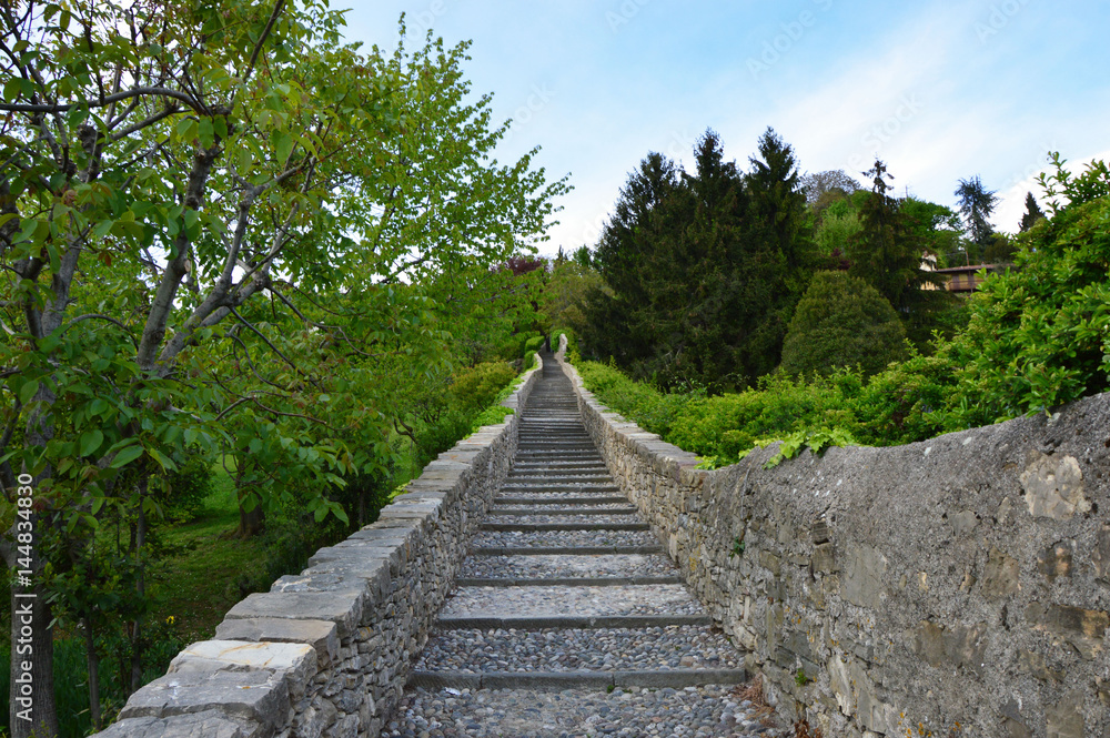 Flight of steps, many stairs, success concept, hard work conquer