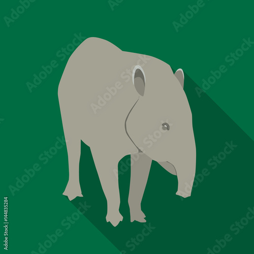 Mexican tapir icon in flat style isolated on white background. Mexico country symbol stock vector illustration.