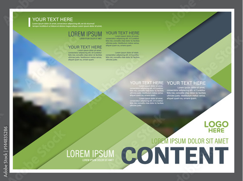 Presentation layout design template. Annual report cover page. greenery modern background. illustration vector artwork