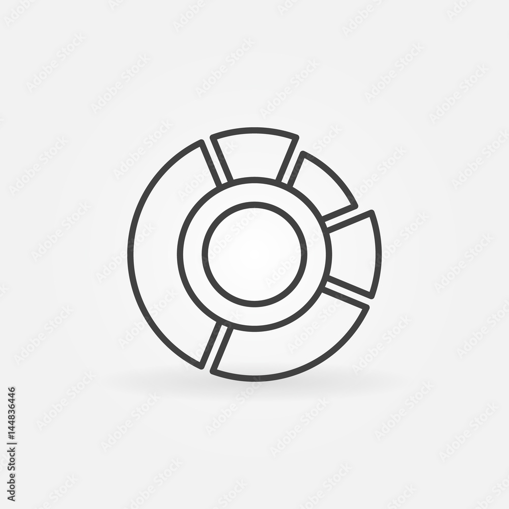 Pie chart line icon Pie chart line icon