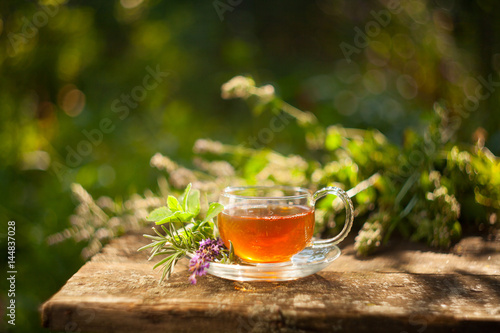 green tea in beautiful cup