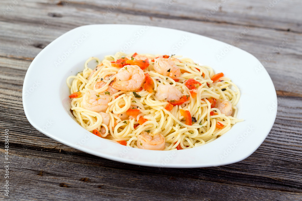 shrimp garlic pasta