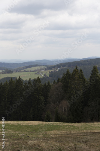 Beautiful Wilderness from the spring Mountains Sumava in southern Czech