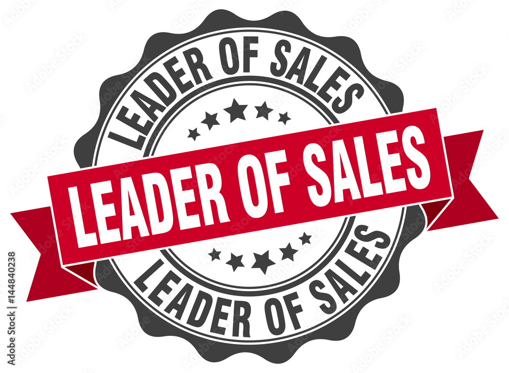 Obraz premium leader of sales stamp. sign. seal