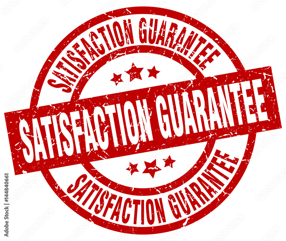satisfaction guarantee round red grunge stamp satisfaction guarantee round red grunge stamp