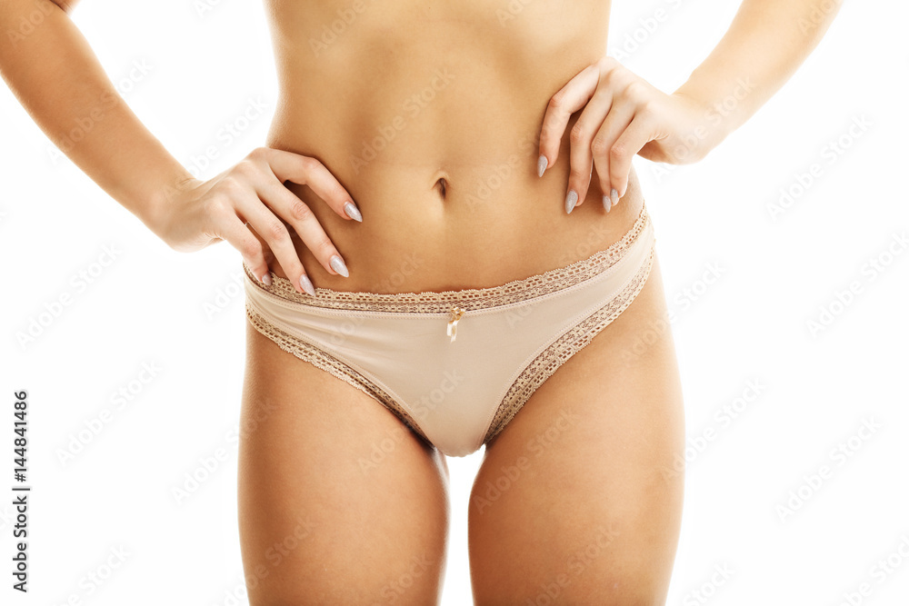 Close up photo of sexy woman panties