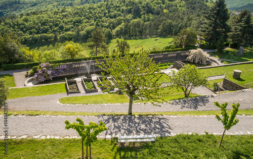 Beautiful Ferrari garden in small city of Stanjel in Karst region in Slovenia, Europe