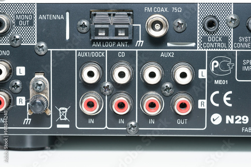 Input interface on a hifi stereo equipment
