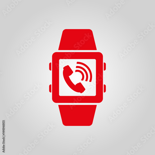 Smart watch icon. Mobile, clock, device symbol. Flat design. Stock - Vector illustration