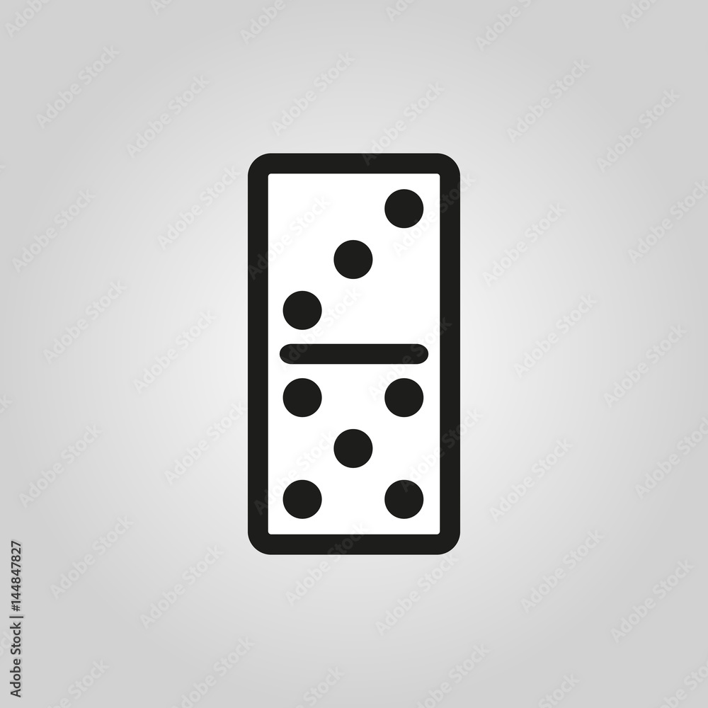 Domino icon. Game, gambling symbol. Flat design. Stock - Vector illustration Domino icon. Game, gambling symbol. Flat design. Stock - Vector illustration