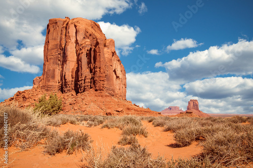 Navajo Tribal Park  Utah  USA. The natural Structures in Monument Valley were created by timeless erosion.