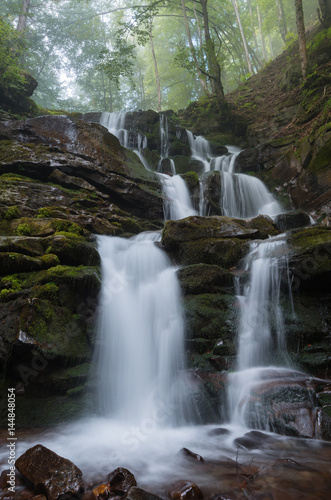 Shypit waterfall in Carpathian mountains