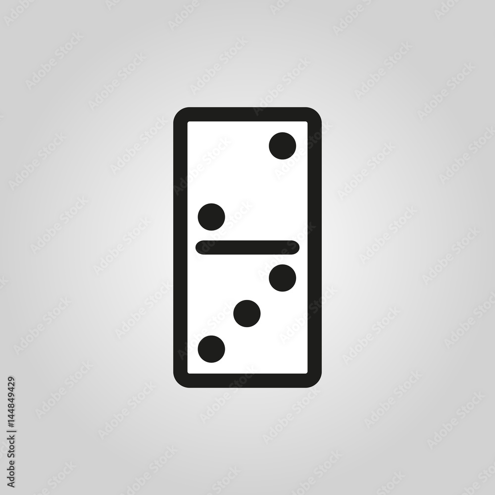 Domino icon. Game, gambling symbol. Flat design. Stock - Vector illustration Domino icon. Game, gambling symbol. Flat design. Stock - Vector illustration